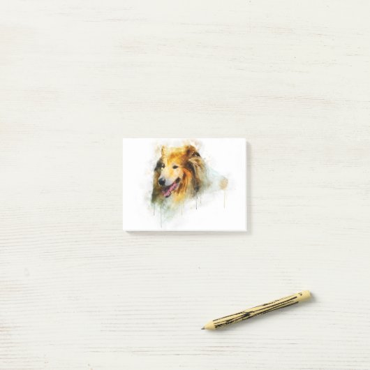 Ruwe Collie / Collie met lange adem Post-it® Notes (Op bureau)