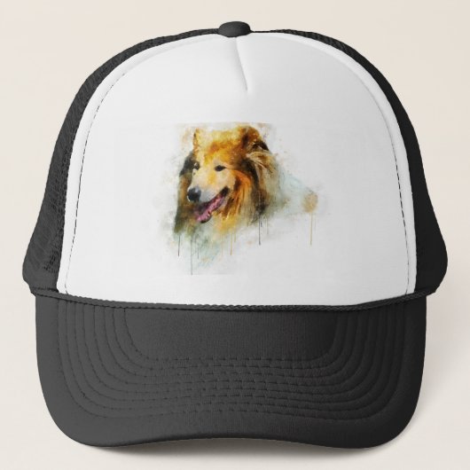 Ruwe Collie / Collie met lange adem Trucker Pet (Voorkant)