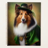 Ruwe Collie Dog in St. Patrick's Day Dress Planner (Voorkant)