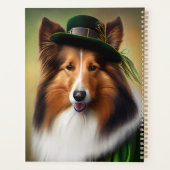 Ruwe Collie Dog in St. Patrick's Day Dress Planner (Achterkant)