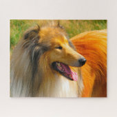 Ruwe Collie Dog Jigsaws. Legpuzzel (Horizontaal)