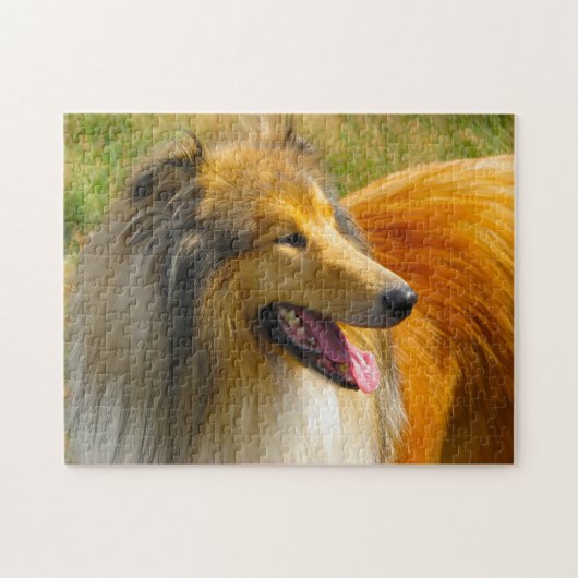 Ruwe Collie Dog Jigsaws. Legpuzzel (Horizontaal)