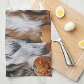 Ruwe Collie Halloween Spoken Theedoek (Quarter Fold)