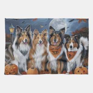 Ruwe Collie Halloween Spoken Theedoek