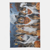 Ruwe Collie Halloween Spoken Theedoek (Verticaal)