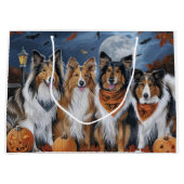 Ruwe Collie Halloween Spokengeest Groot Cadeauzakje (Voorkant)