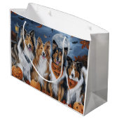 Ruwe Collie Halloween Spokengeest Groot Cadeauzakje (Achterkant Gekanteld)