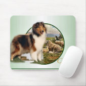 Ruwe Collie Hoeder van de Schapen Muismat (Met muis)