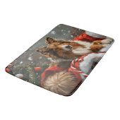 Ruwe Collie Hond Kerst Feestelijk Badmat (Gekanteld)