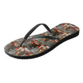 Ruwe Collie Hond Kerst Feestelijk Teenslippers (Schuin)