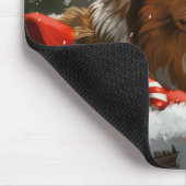 Ruwe Collie Hond Kerst Festief Muismat (Hoek)