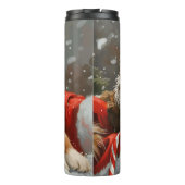 Ruwe Collie Hond Kerst Festief Thermosbeker (Achterkant)