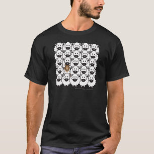 Ruwe collie in de schapen t-shirt