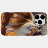 Ruwe Collie in herfstbladeren val inspireert Case-Mate iPhone Case (Achterkant (horizontaal))