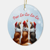 Ruwe Collie Keramisch Ornament (Links)