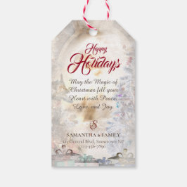 Ruwe Collie & Kitten - Gepersonaliseerde Kerstmis Cadeaulabel