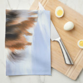 Ruwe Collie Laat het Sneeuwen Kerstmis Theedoek (Quarter Fold)