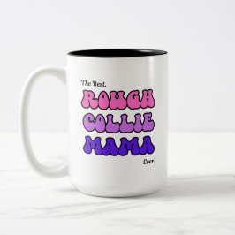 Ruwe Collie Mama Tweekleurige Koffiemok