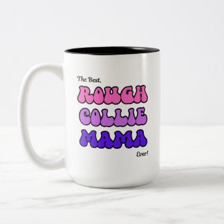 Ruwe Collie Mama Tweekleurige Koffiemok