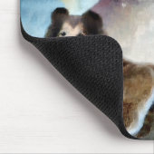 Ruwe Collie met Snowman Kerstmis Muismat (Hoek)