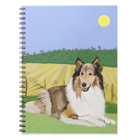 Ruwe Collie met velden Notitieboek (Voorkant)