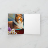 Ruwe Collie op een peddel: een Schilderachtig avon Kaart (Binnen)