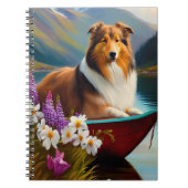 Ruwe Collie op een peddel: een Schilderachtig avon Notitieboek (Voorkant)