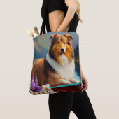 Ruwe Collie op een peddel: een Schilderachtig avon Tote Bag (Dichtbij)