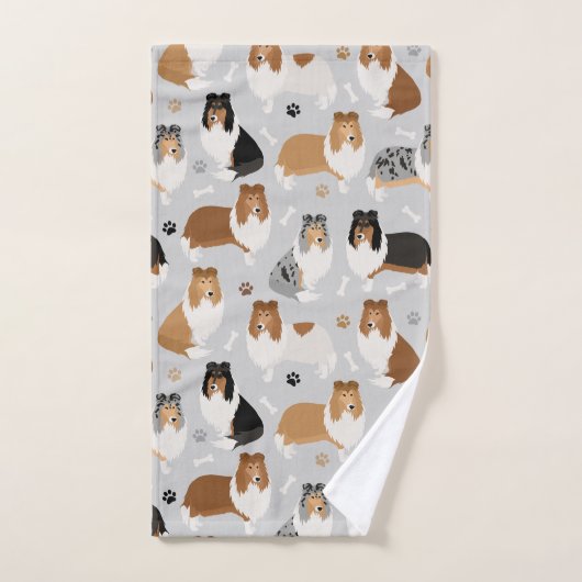 Ruwe Collie Paws en Botten Bad Handdoek (Handdoek)