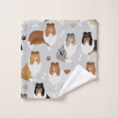 Ruwe Collie Paws en Botten Bad Handdoek (Wasdoekje)