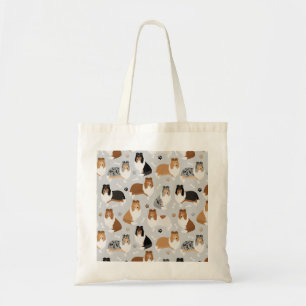 Ruwe Collie Paws en Botten Canvas tas