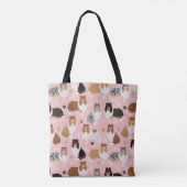 Ruwe Collie Paws en Botten Canvas tas (Achterkant)