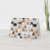 Ruwe Collie Paws en Botten Card Kaart (Voorkant)