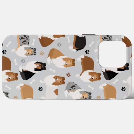 Ruwe Collie Paws en Botten Case-Mate iPhone Case (Achterkant (horizontaal))