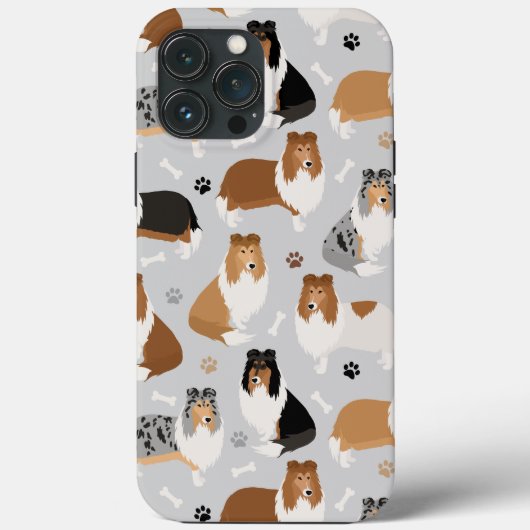 Ruwe Collie Paws en Botten Case-Mate iPhone Case (Achterkant)