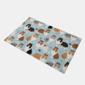 Ruwe Collie Paws en Botten Deurmat (Schuin)
