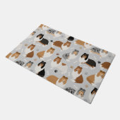 Ruwe Collie Paws en Botten Doormat Deurmat (Schuin)