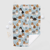 Ruwe Collie Paws en Botten Golfhanddoek (Insitu)