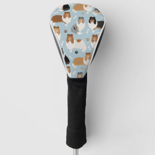 Ruwe Collie Paws en Botten Golfheadcover