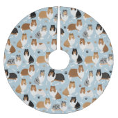 Ruwe Collie Paws en Botten Kerstboom Rok (Voorkant)