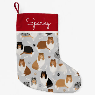 Ruwe Collie Paws en Botten Kleine Kerstsok