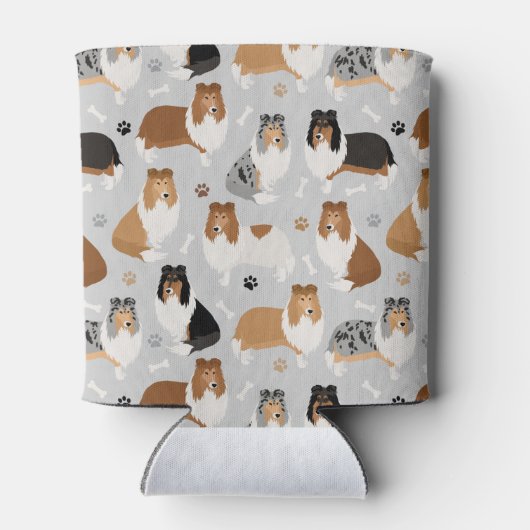 Ruwe Collie Paws en Botten Koelbox Blikjeskoeler (Achterkant)