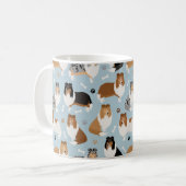 Ruwe Collie Paws en Botten Koffiemok (Voorkant links)