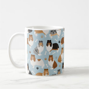 Ruwe Collie Paws en Botten Koffiemok