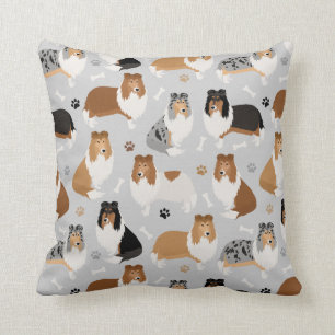 Ruwe Collie Paws en Botten Kussen