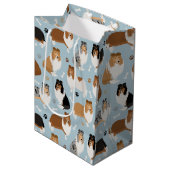 Ruwe Collie Paws en Botten Medium Cadeauzakje (Voorkant Gekanteld)