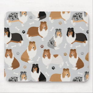 Ruwe Collie Paws en Botten Muismat