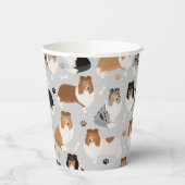 Ruwe Collie Paws en Botten Papieren Bekers (Links)