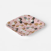 Ruwe Collie Paws en Botten Papieren Borden Bordje (Gebogen)