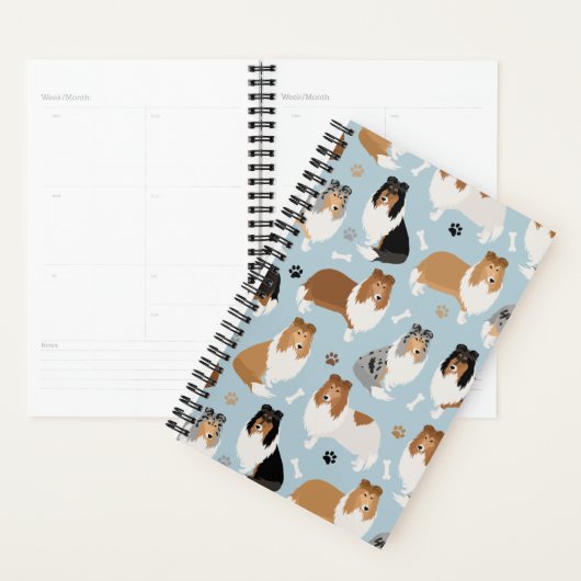 Ruwe Collie Paws en Botten Planner (Display)